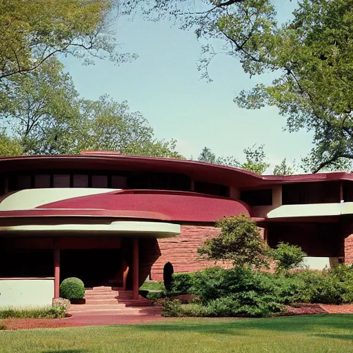 Prompt: house designed by frank lloyd wright