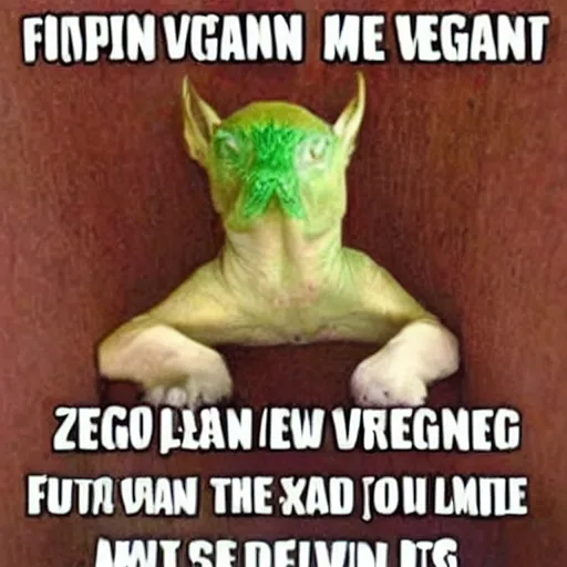 Image similar to funny vegan meme