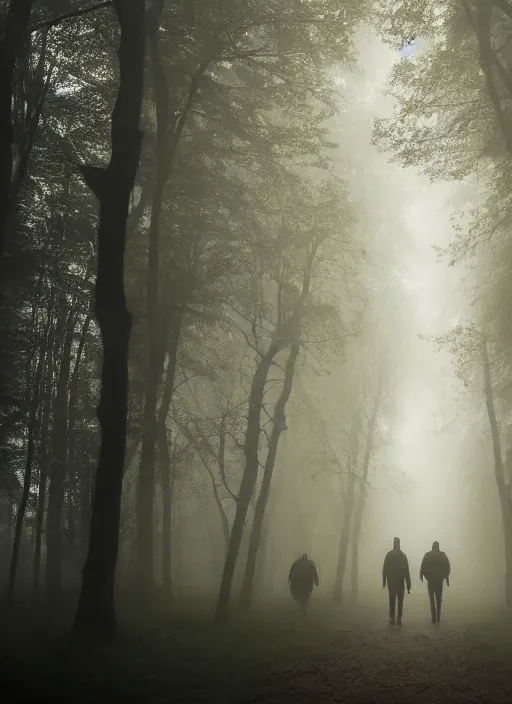 Prompt: a man walks towards the light in a dark forest, fog, rain, volumetric lighting, beautiful, mystique, golden hour, sharp focus, ultra detailed, jan urschel, dylan cole, marthe jonkers, james paick, thierry doizon, kai carpenter, ignacio fernandez rios, noir art house, 4 k, 3 5 mm, fujifilm