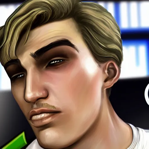 Image similar to XQC as a GTA character in a loading screen