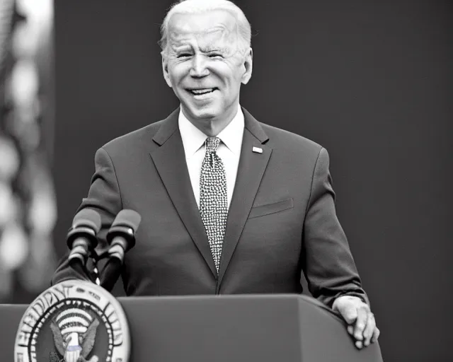 Image similar to president joe biden face to face with president joe biden, nikon 3 5 mm, photograph