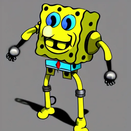 Image similar to mech inspired by spongebob, 4 k realistic photo