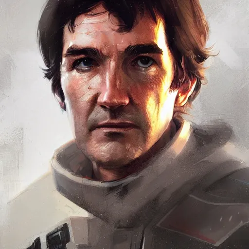 Prompt: portrait of a man by greg rutkowski, wedge antilles, star wars expanded universe, he is about 7 0 years old, wearing general ´ s uniform of the galactic alliance, digital painting, artstation, concept art, smooth, sharp foccus ilustration, artstation hq