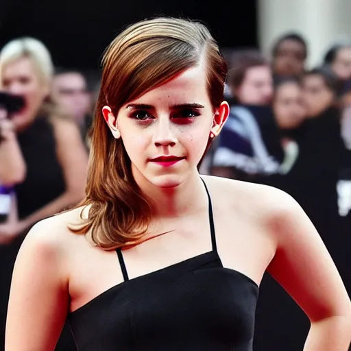 Prompt: Emma Watson furious and screaming at her computer screen after wiping on a raid boss in World of Warcraft