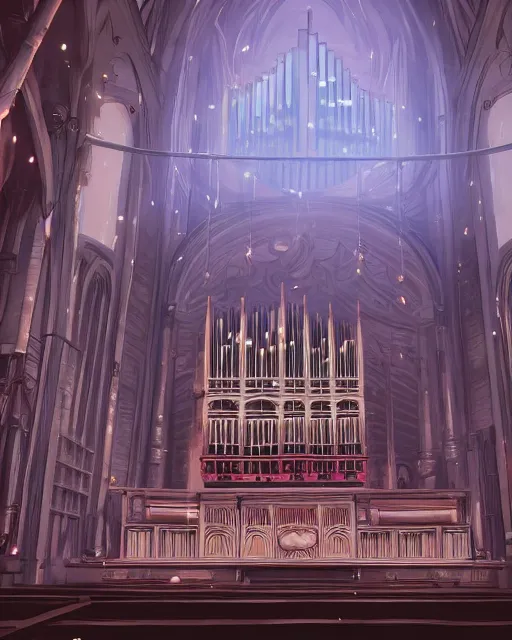 Prompt: pipe organ made entirely of dark smoke, scenic full shot, ambient lighting, detailed face, by makoto shinkai, stanley artgerm lau, wlop, rossdraws, no people