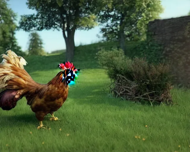 Prompt: ( ( ( peter dinklage riding a chicken ) ) ) ( ( in a green english britanic garden ) ) ( photorealistic, photography, picture, provided by unreal engine, realistic, realism )