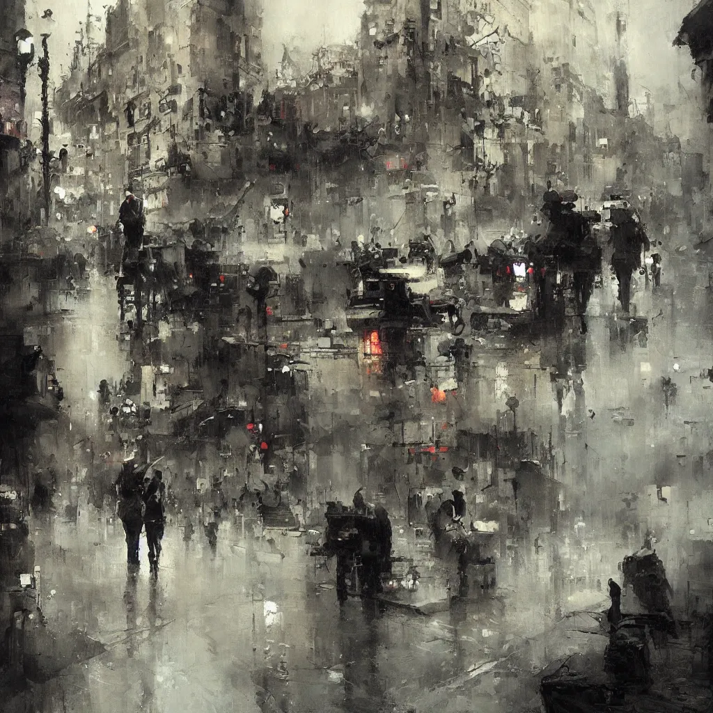 Image similar to tbilisi painted by jeremy mann