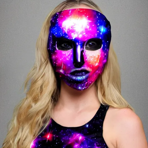 Image similar to galaxy gothic mask