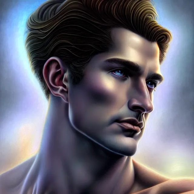 portrait, stunningly handsome god Apollo, super fine | Stable Diffusion ...
