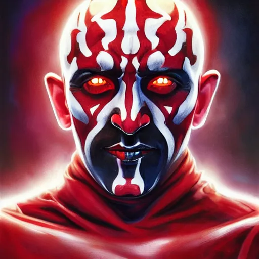 Image similar to dream portrait of Darth Maul, cameras, melting ,8k,by tristan eaton,Stanley Artgermm,Tom Bagshaw,Greg Rutkowski,Carne Griffiths, Ayami Kojima, Beksinski, Giger,trending on DeviantArt,face enhance,hyper detailed,minimalist,cybernetic, android, blade runner,full of colour W 1024