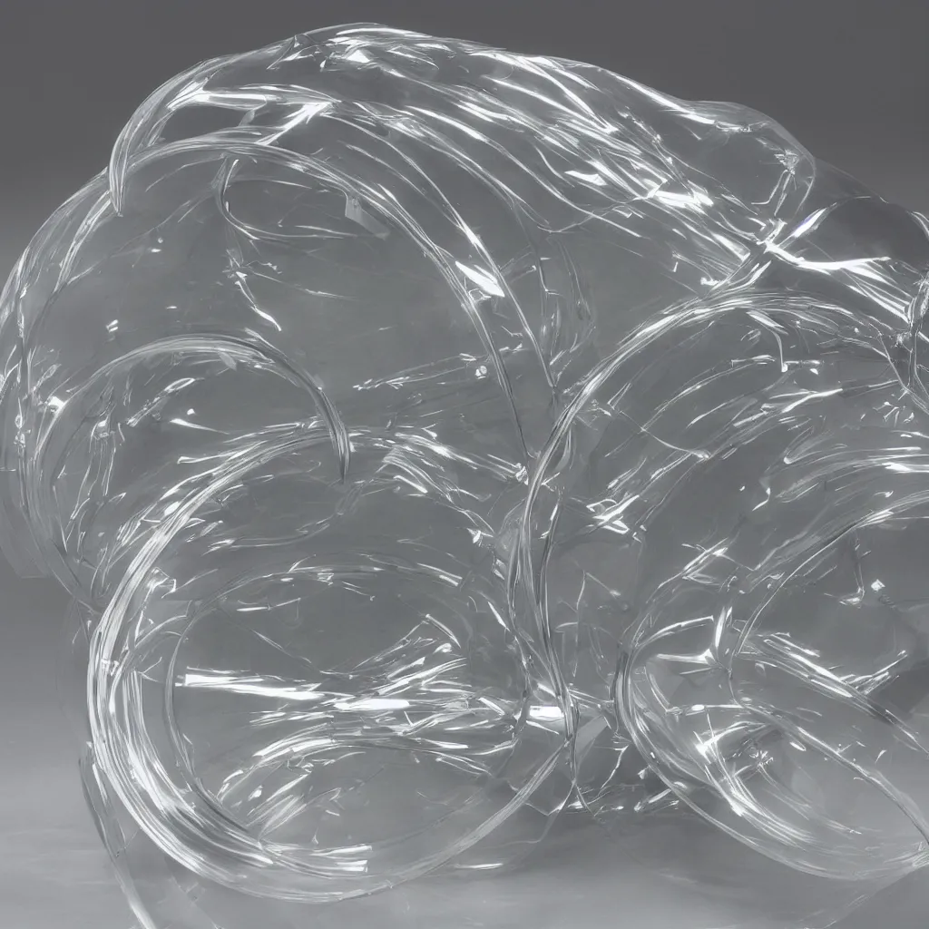 Image similar to a inflatable transparent chrome tube