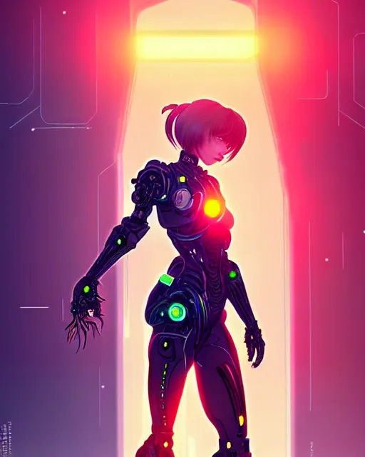 Image similar to kim hyun joo as a cyborg with rose hair, cyborg, warframe, colorful, cinematic, illuminated, sunny day, beautiful girl, advanced technology, futuristic, art by ilya kuvshinov, akiko takase, with cheese, cheese, swiss cheese cheesy