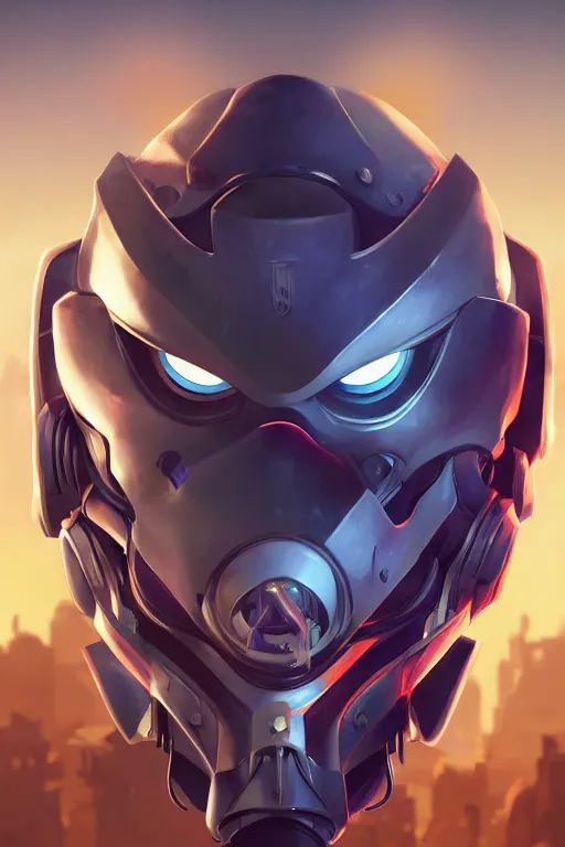 Image similar to epic mask helmet robot ninja portrait stylized as fornite style game design fanart by concept artist gervasio canda, behance hd by jesper ejsing, by rhads, makoto shinkai and lois van baarle, ilya kuvshinov, rossdraws global illumination radiating a glowing aura global illumination ray tracing hdr render in unreal engine 5