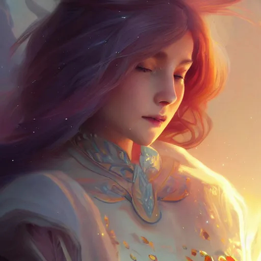 Image similar to aurora, child of light, highly detailed, digital painting, artstation, concept art, smooth, sharp focus, illustration, Unreal Engine 5, 8K, art by artgerm and greg rutkowski and alphonse mucha