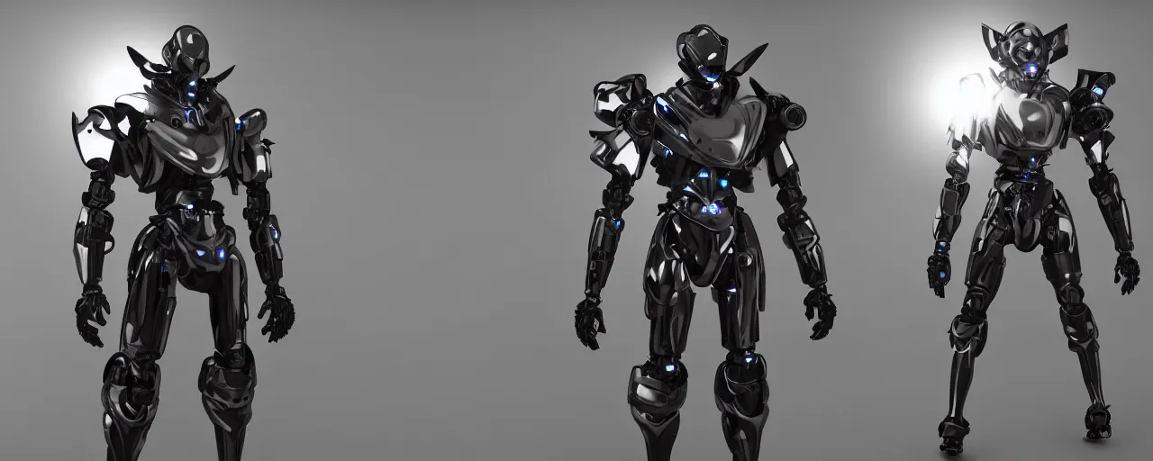 Prompt: futuristic cyberpunk african warrior concept inspired anime robot, futuristic look, highly detailed body, very powerful, photorealistic camera shot, bright studio setting, studio lighting, crisp quality and light reflections, unreal engine 5 quality render