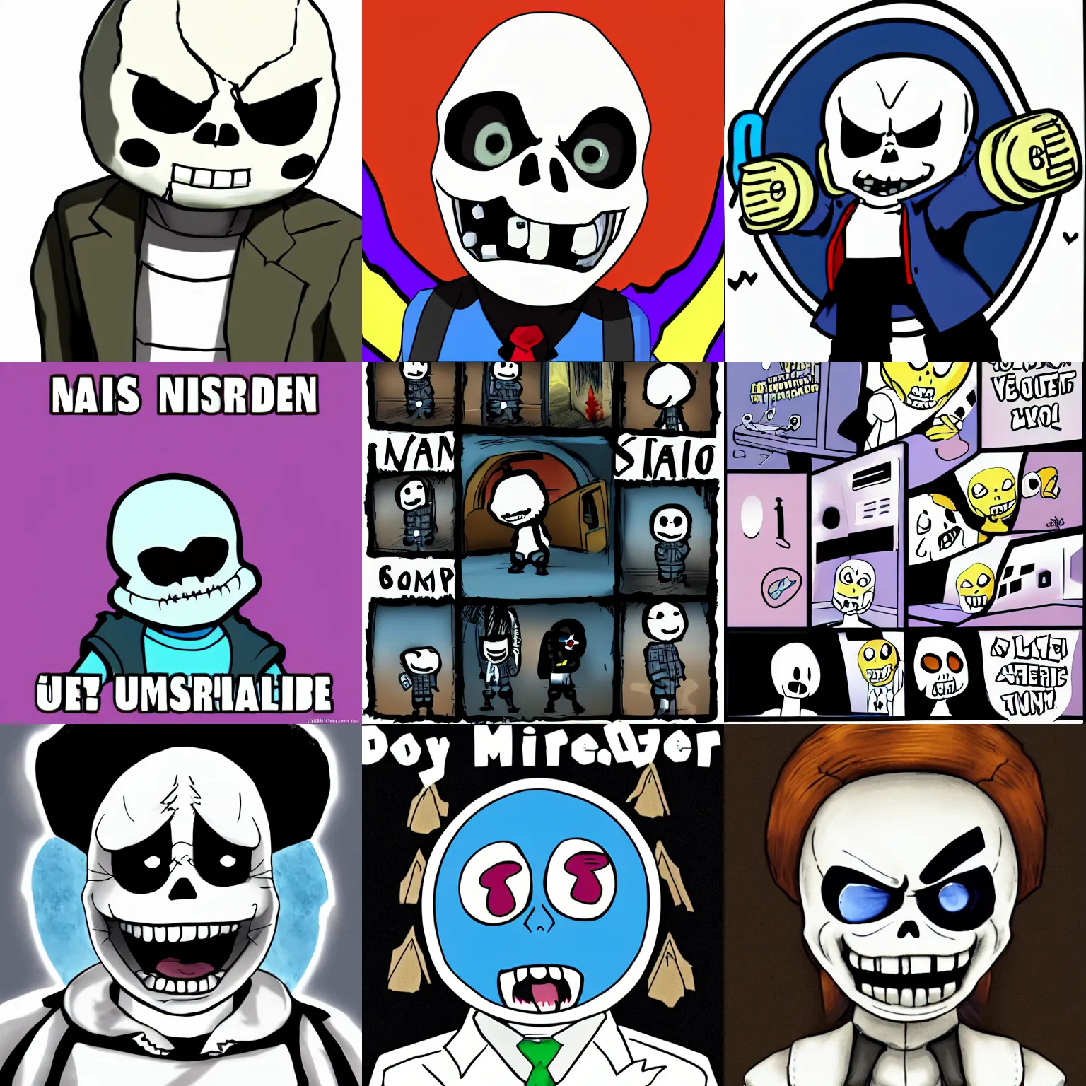 of sans undertale, fanart, complex and dramatic, Stable Diffusion