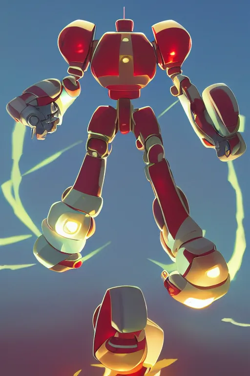 Image similar to metabots medabots medarotto medarot robot minimalist comics, behance hd by jesper ejsing, by rhads, makoto shinkai and lois van baarle, ilya kuvshinov, rossdraws global illumination ray tracing hdr radiating a glowing aura