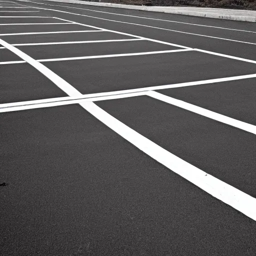 Image similar to liminal parking lot, shadow figure, at night, no cars