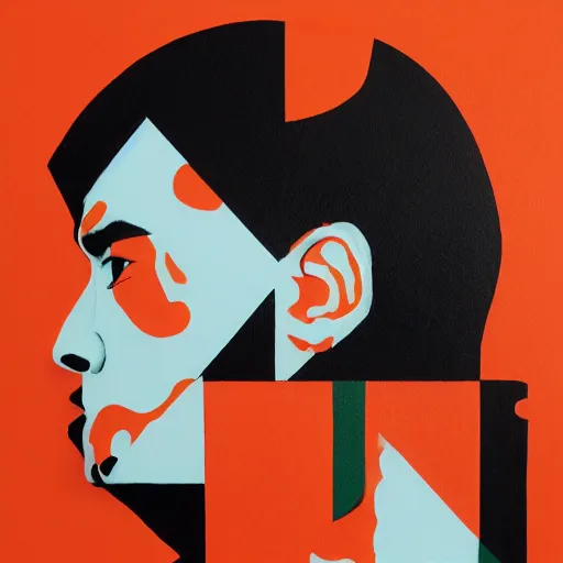 Prompt: Bape x Supreme x Dragon God Painting by Sachin Teng, asymmetrical, Organic Painting , Matte Painting, Black, Orange, Light Green, Red geometric shapes, hard edges, graffiti, street art,:2 by Sachin Teng:4