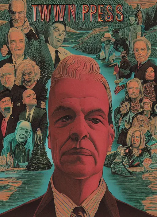Image similar to Twin Peaks poster artwork by Kerne Erickson