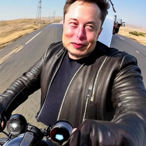 Image similar to elon musk wearing a long beard joining the mujahideen while riding a motorcycle, sharp focus, smooth, fine details