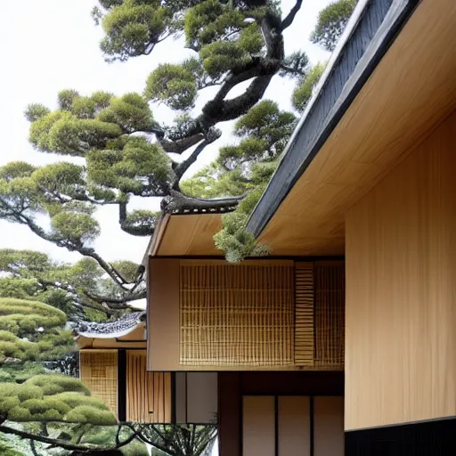 modern japanese architecture | Stable Diffusion