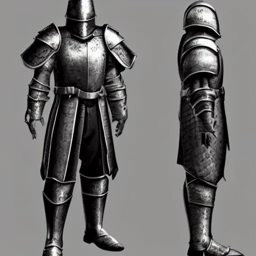 Image similar to RPG game character sheet for a character that looks like a knight, wearing armor, HDR, 4k, 8k