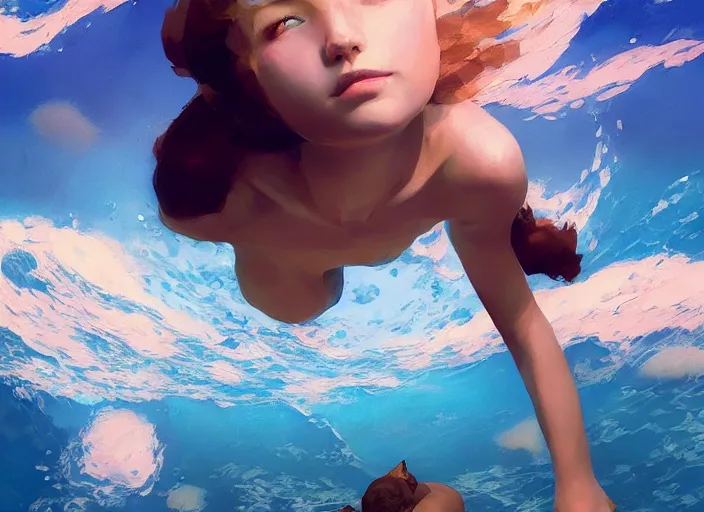 Prompt: gorgeous inspiring girl swimming through rough sea of kittens Mandelbrot fractal by Craig Mullins, ilya kuvshinov, krenz cushart, artgerm trending on artstation by Edward Hopper and Dan Mumford and WLOP and Rutkovsky, Unreal Engine 5, Lumen, Nanite, low poly