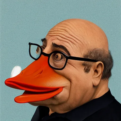 Image similar to danny devito as a realistic duck