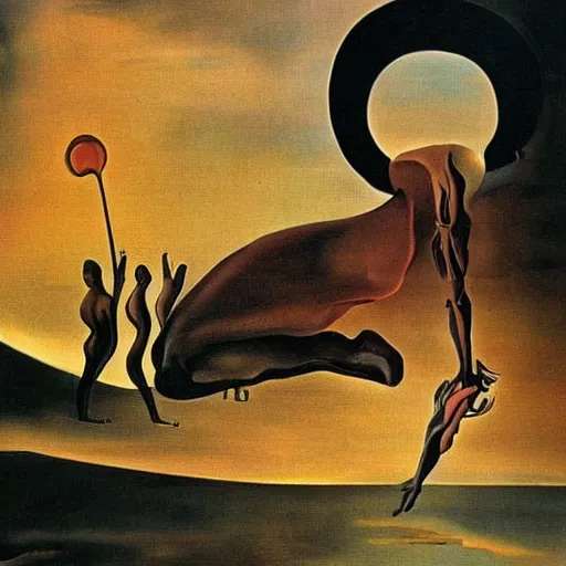 Image similar to a dream within a dream. salvador dali