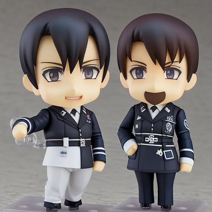 Image similar to An anime Nendoroid of Adolf Hitler with his moustache, figurine, detailed product photo
