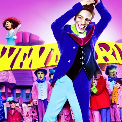 Image similar to Pete Davidson as Willy Wonka 4K quality super realistic