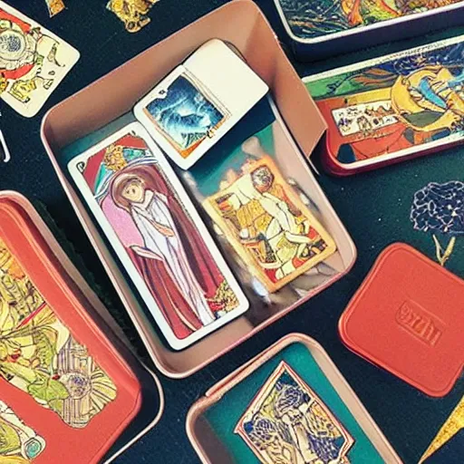 Prompt: bento box organised in the style of a tarot card, beautiful realistic photograph
