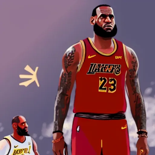 Image similar to LeBron James in red dead redemption 2 4k detail