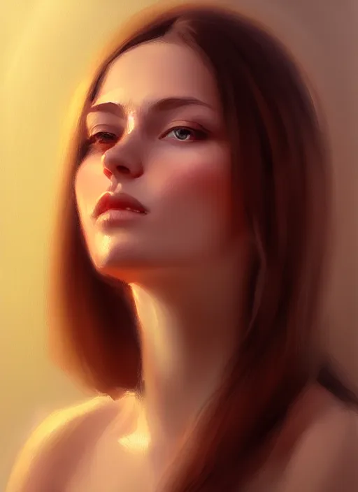 Prompt: portrait of a gorgeous young woman in the style of stefan kostic, artstation, concept art