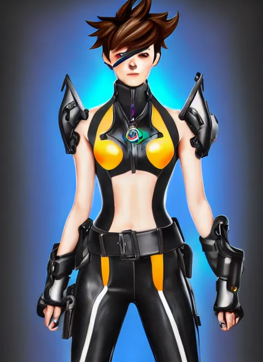 Lexica - Tracer from overwatch, highly detailed, otrn clothes