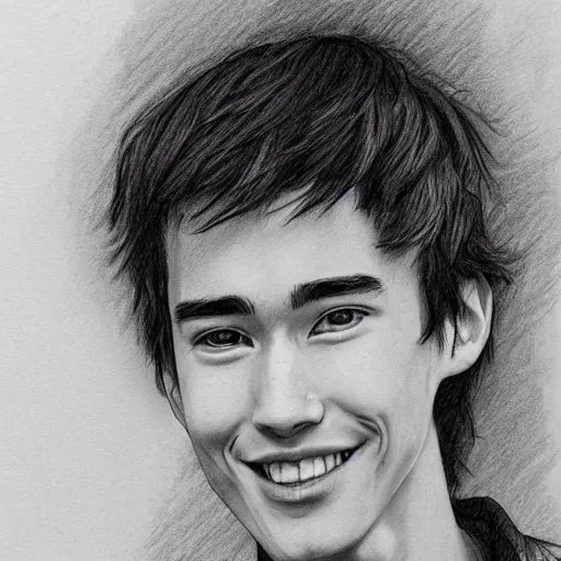 Prompt: a pencil sketch of jacob collier