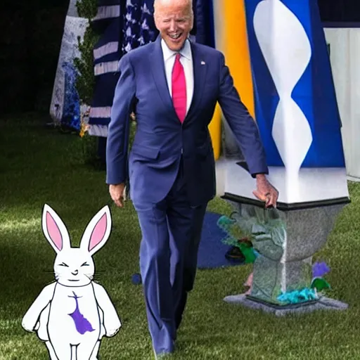 Image similar to Joe Biden as big chungus