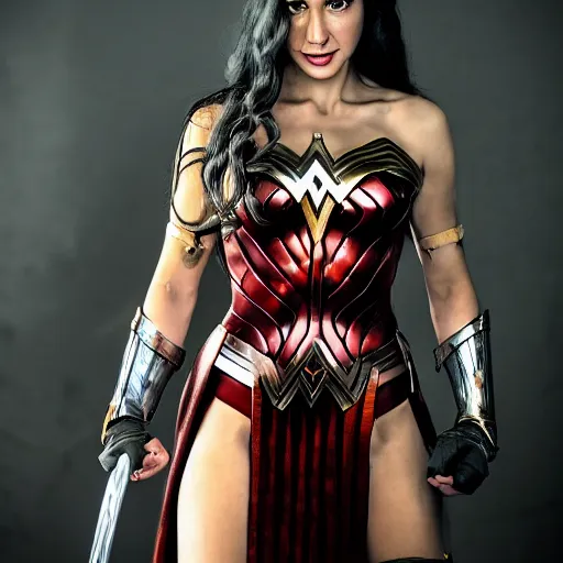 Prompt: Gal Godot Wonder Woman cosplaying as Malenia, Blade of Miquella, Goddess of Rot in Elden Ring by FromSoftware