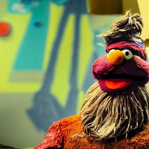 an artificer dwarf muppet with a big beard and an | Stable Diffusion ...