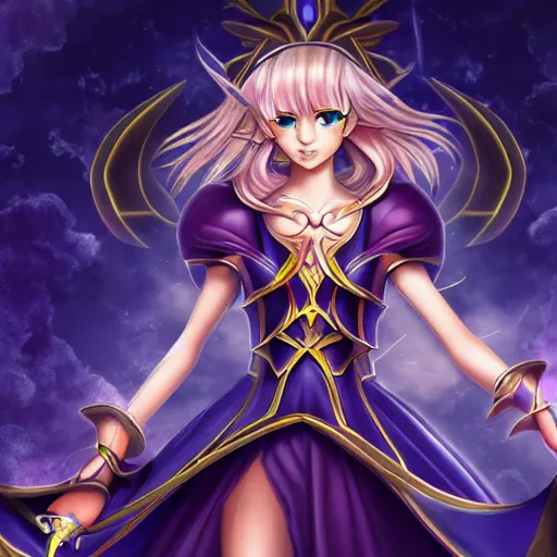 Image similar to beautiful dark magician girl, full body, mystical, ultra detailed, 4 k,