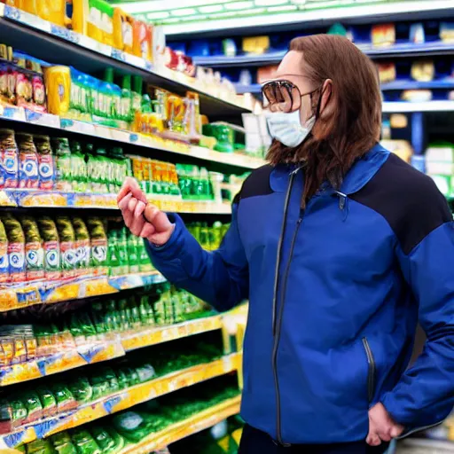 Image similar to doctor doom shopping in ALDI