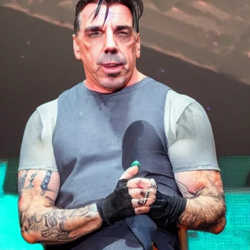 Image similar to Till Lindemann, Minecraft