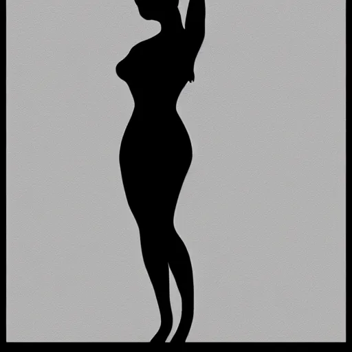 Prompt: silhouette of a tiny waist lady, lofi image