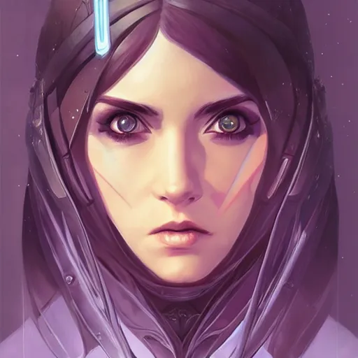 Image similar to female jedi, beautiful and uniquely odd looking, detailed symmetrical close up portrait, intricate complexity, in the style of artgerm and ilya kuvshinov, magic the gathering, star wars art