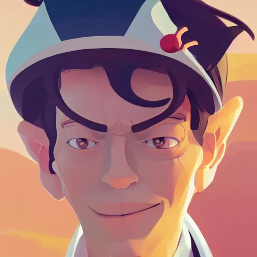 Image similar to face icon stylized minimalist space dandy, loftis, cory behance hd by jesper ejsing, by rhads, makoto shinkai and lois van baarle, ilya kuvshinov, rossdraws global illumination