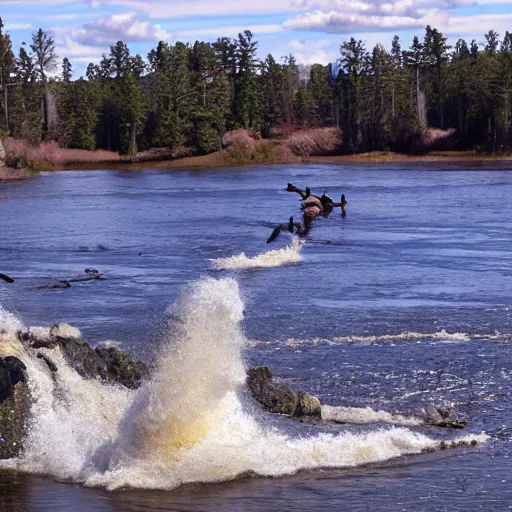 Prompt: The battle between the Monitor and the Merrimack::high detail::photo::wide shot