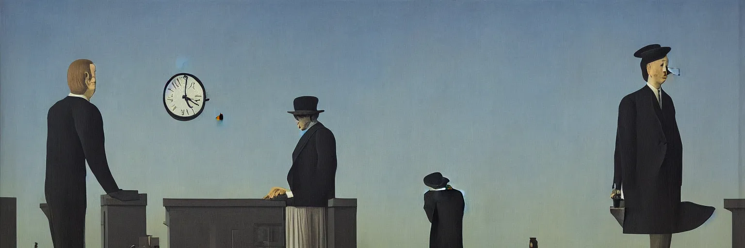 Image similar to clock painting magritte