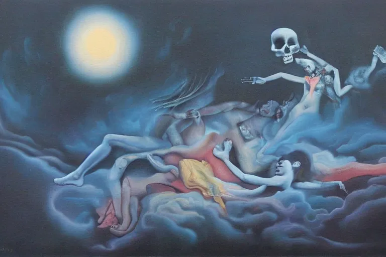 Prompt: Death of the universe, surrealist painting