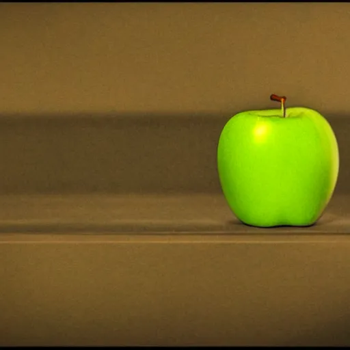 Image similar to alan turing eating a green apple realistic cinematic 3 5 mm hdr